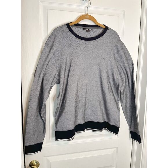 Michael Kors 100% Cotton Knit Crewneck Long Sleeve Pullover Embroidered Sweater - Picture 2 of 12